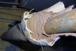Pipe insulation that contains asbestos