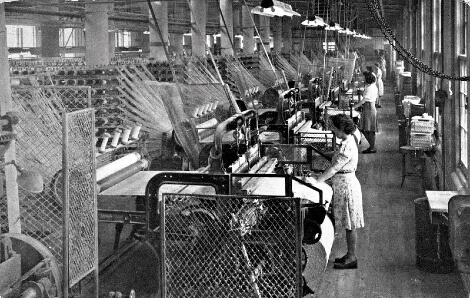 Vintage photo of textile weavers