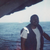 Jerry Cochran aboard a Navy aircraft carrier