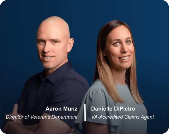 Aaron Munz, Director of Veterans Department and Danielle DiPietro, VA-Accredited Claims Agent