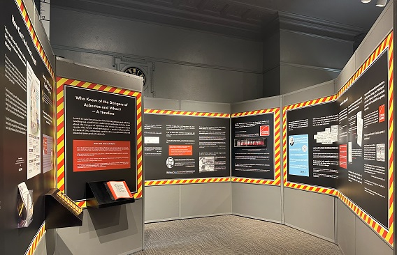 McLean County Museum of History asbestos display