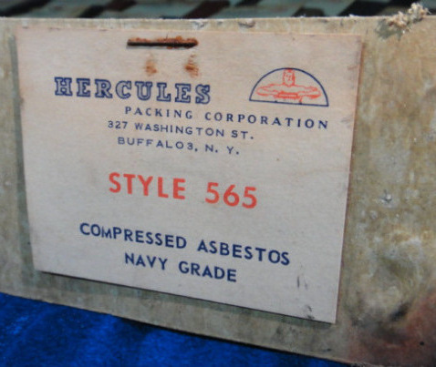 Hercules asbestos gasket made for the Navy