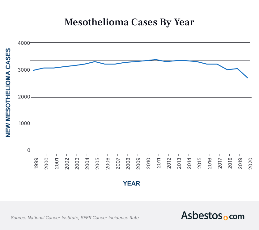 Mesothelioma Cases By Year