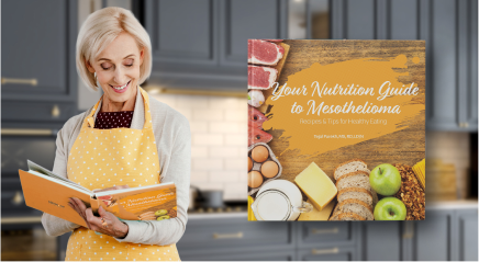 woman reading the nutrition guide