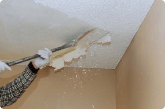 Removal of popcorn ceiling