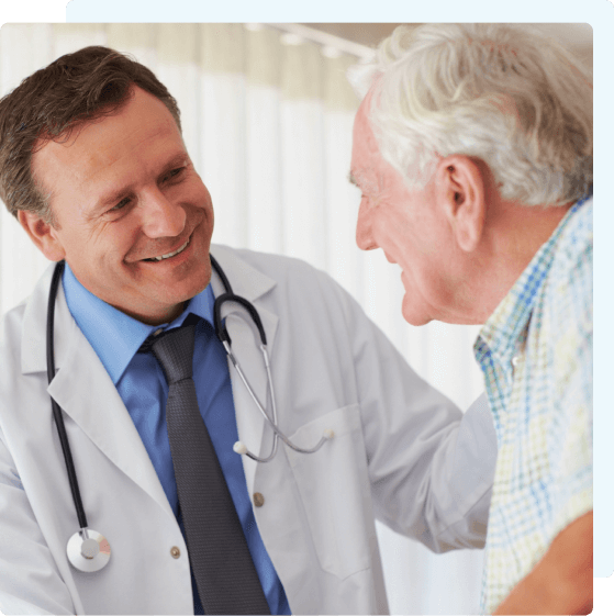 Doctor speaking with older patient